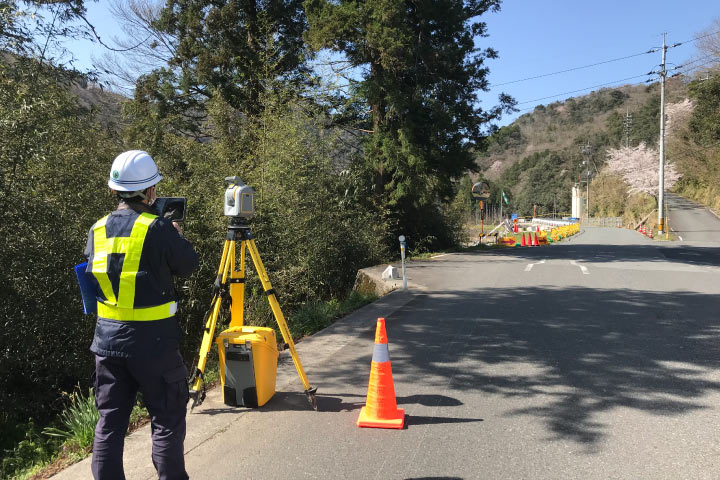 3次元起工測量（地上型レーザースキャナー測量）1