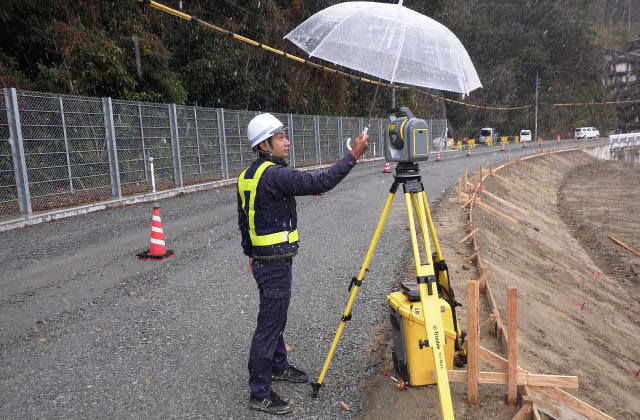 道路改良工事の現場
