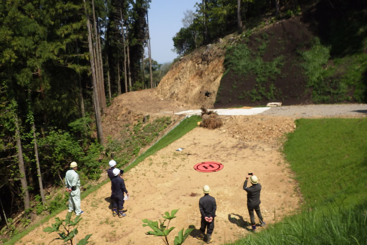 3次元起工測量の様子
