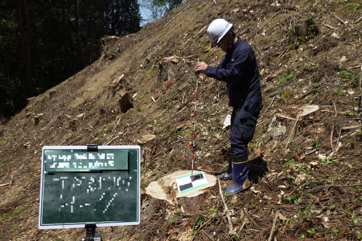 3次元起工測量の様子