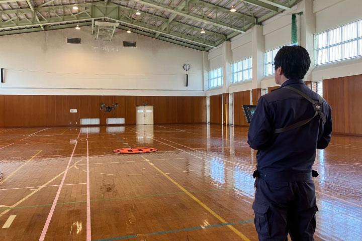 ドローンの飛行訓練