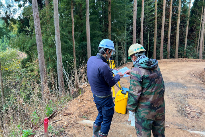 地上型レーザースキャナーを用いた出来形測量