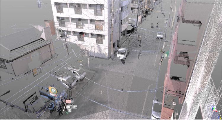 Trimble SX10で撮影した点群データ