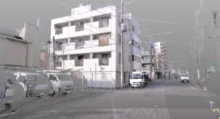Trimble SX10で撮影した点群データ