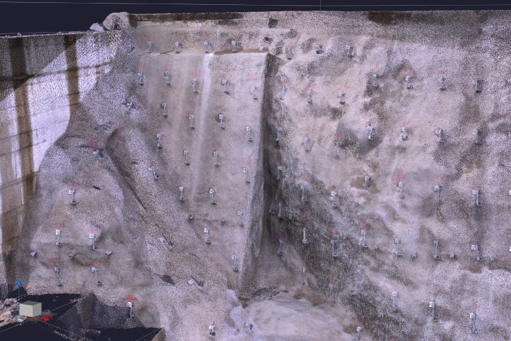 三次元計測技術を用いた出来形管理（アンカー工）2