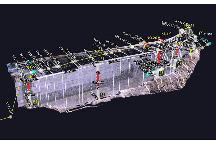 三次元計測技術を用いた出来形管理（擁壁工）