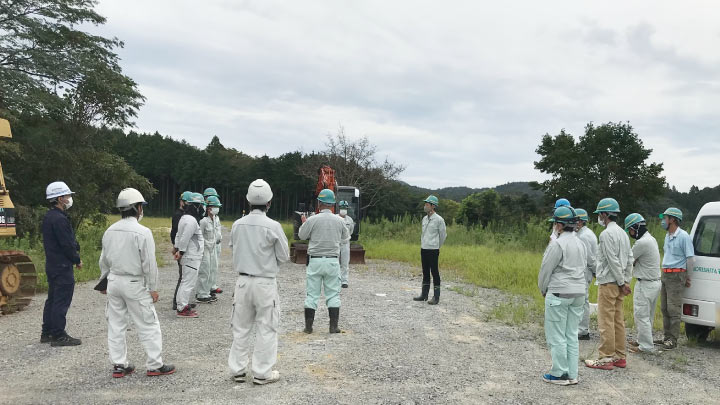 森下建設開催のデモンストレーション見学会