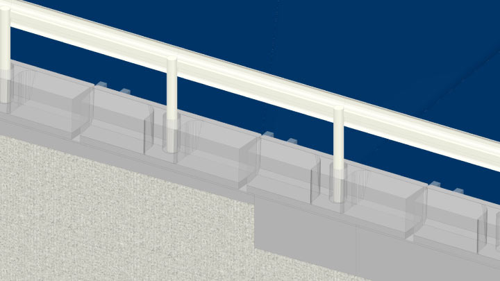 ガードレール等の構造物設置イメージ（拡大）