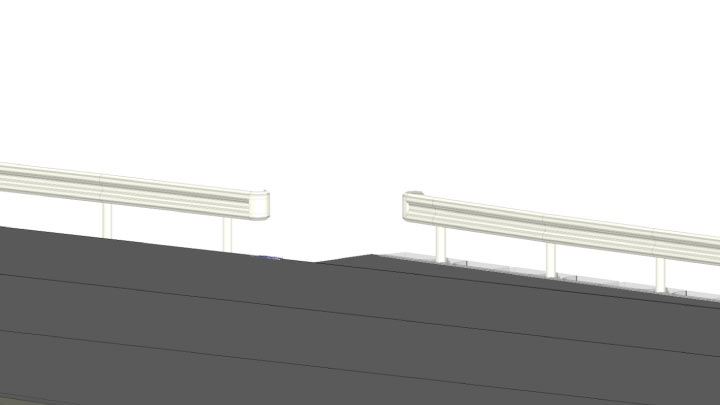 当初計画のBIM/CIMデータ（ガードレール設置等）