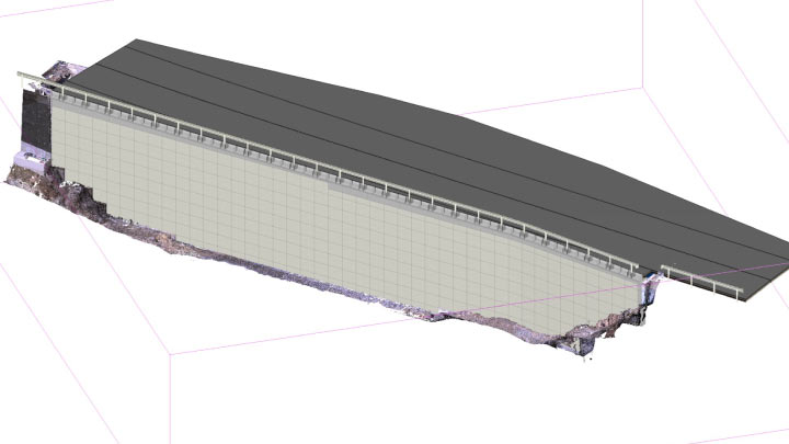 擁壁工後、道路土工の完成イメージ①