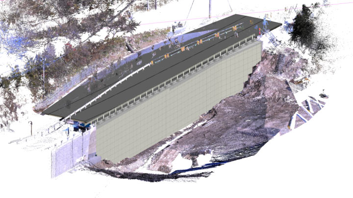 道路改良工事における施工用BIM/CIMデータの活用事例（森下建設株式会社）