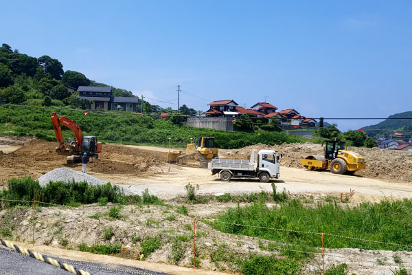 路体盛土工開始