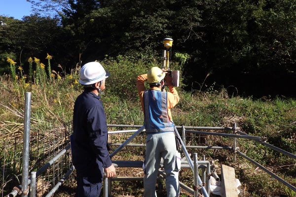 ICT建機による施工打合せ（ICT建機データ設定・精度確認）1